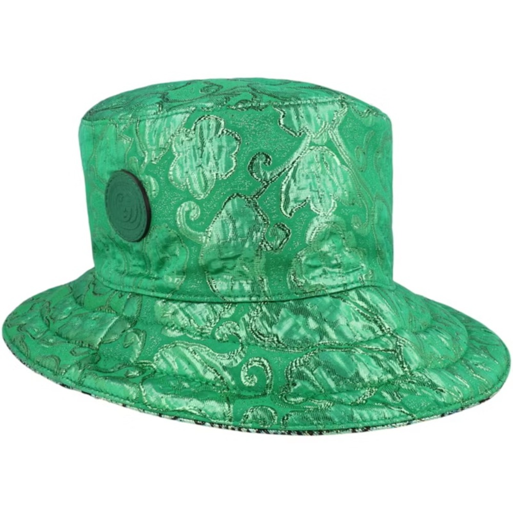 Gucci Green GG monogram reversible Floral Bucket Hat Size M - Picture 2 of 5